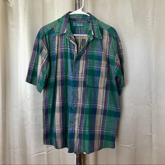 Vintage Loafers by Reed St. James Striped Plaid Shirt Men's Size L 1990's Large - Picture 14 of 15